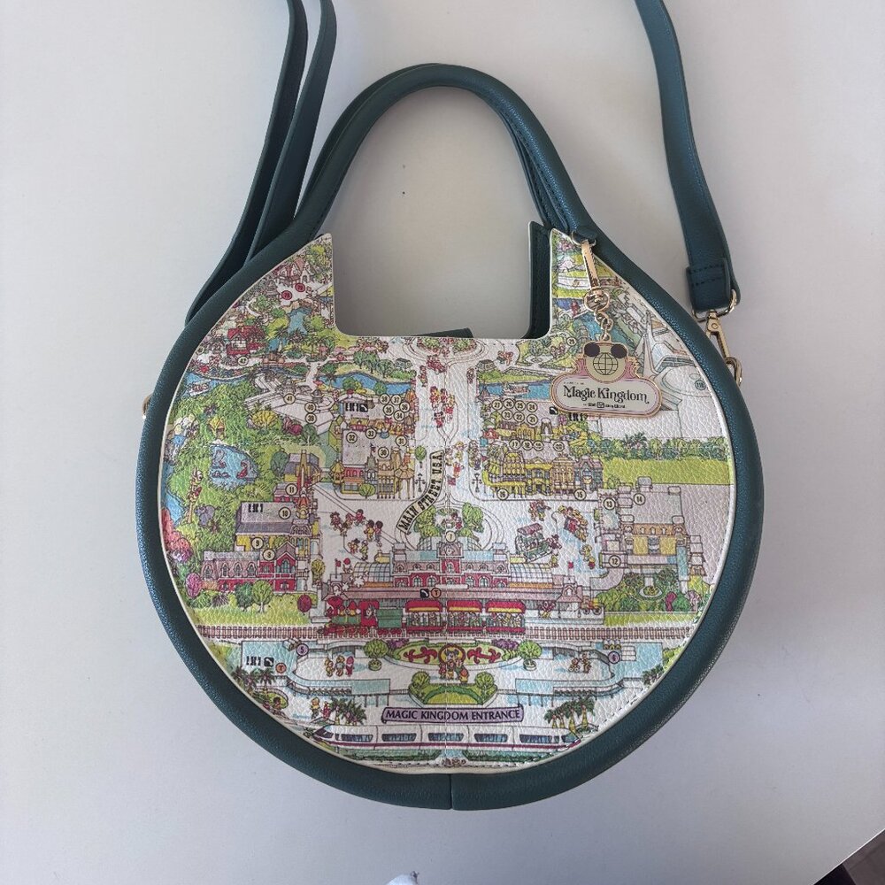 Disney Parks Magic Kingdom Map Crossbody Purse Park Exclusive Nostalgic Park Map